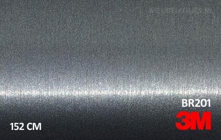 3M 2080 BR201 Brushed Steel interieurfolie