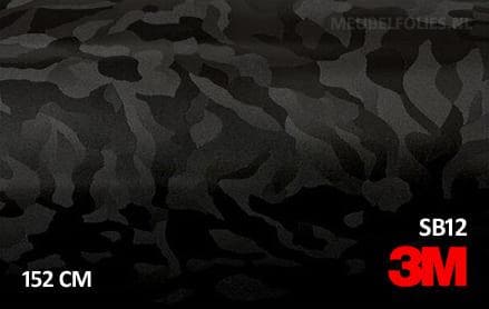 3M 2080 SB12 Structured Shadow Black interieurfolie