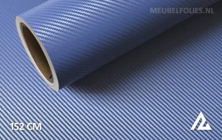 3D carbon donkerblauw interieurfolie