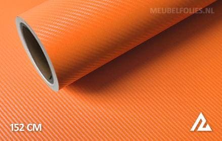 3D carbon oranje interieurfolie
