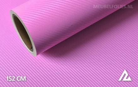3D carbon roze interieurfolie