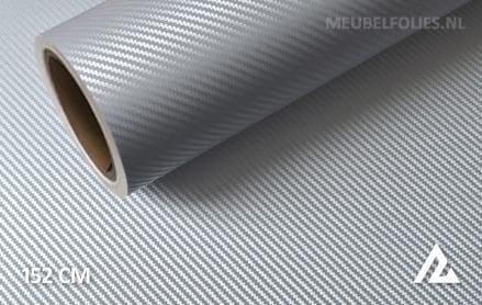 3D carbon zilver interieurfolie