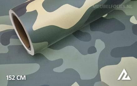 Camouflage groen interieurfolie