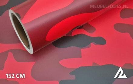 Camouflage rood interieurfolie