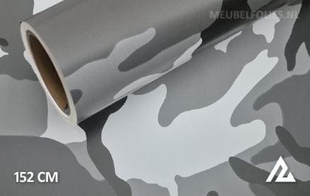 Camouflage zwart wit interieurfolie