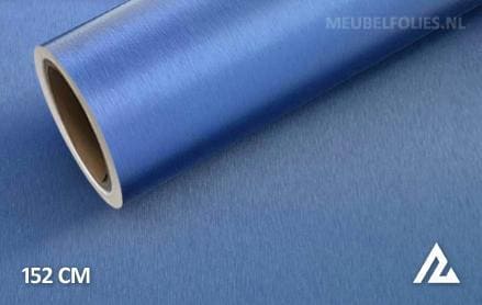 Geborsteld aluminium blauw interieurfolie