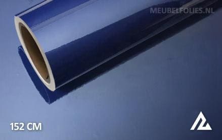 Glans donkerblauw interieurfolie