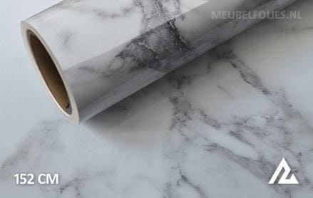 Glans marmer wit interieurfolie