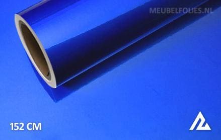 Glans metallic blauw interieurfolie