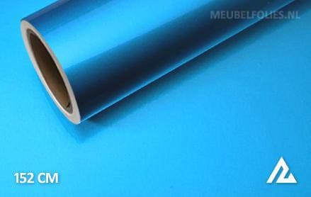 Glans metallic lichtblauw interieurfolie