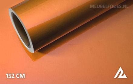 Glans metallic oranje interieurfolie