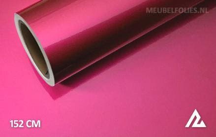 Glans metallic roze interieurfolie