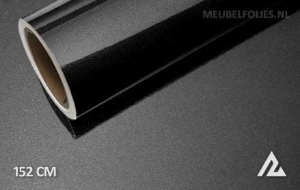 Glans metallic zwart interieurfolie