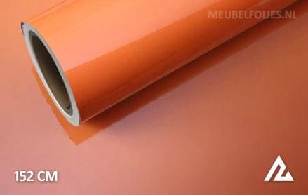 Glans oranje interieurfolie