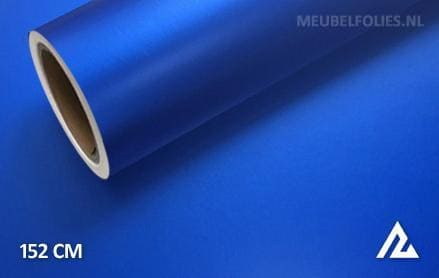 Mat chroom blauw interieurfolie