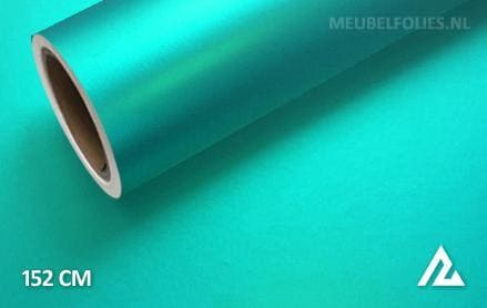 Mat chroom turquoise interieurfolie