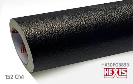 Hexis HX30PG889B Black Grain Leather Gloss interieurfolie