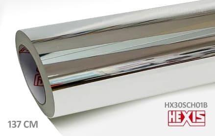 Hexis HX30SCH01B Super Chrome Silver Gloss interieurfolie