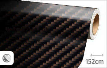 Bruin 2D carbon meubelfolie