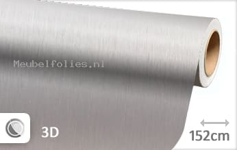 Geborsteld aluminium zilver meubelfolie
