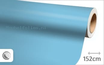 Mat babyblauw meubelfolie